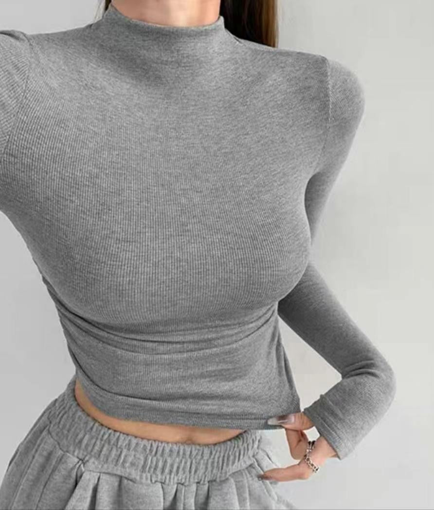 小心機大波波貼身抓皺Crop Top