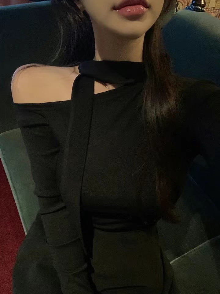 小性感單肩露膊Top