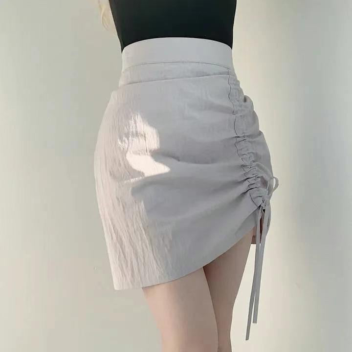 Y2k魚骨辮索帶短裙