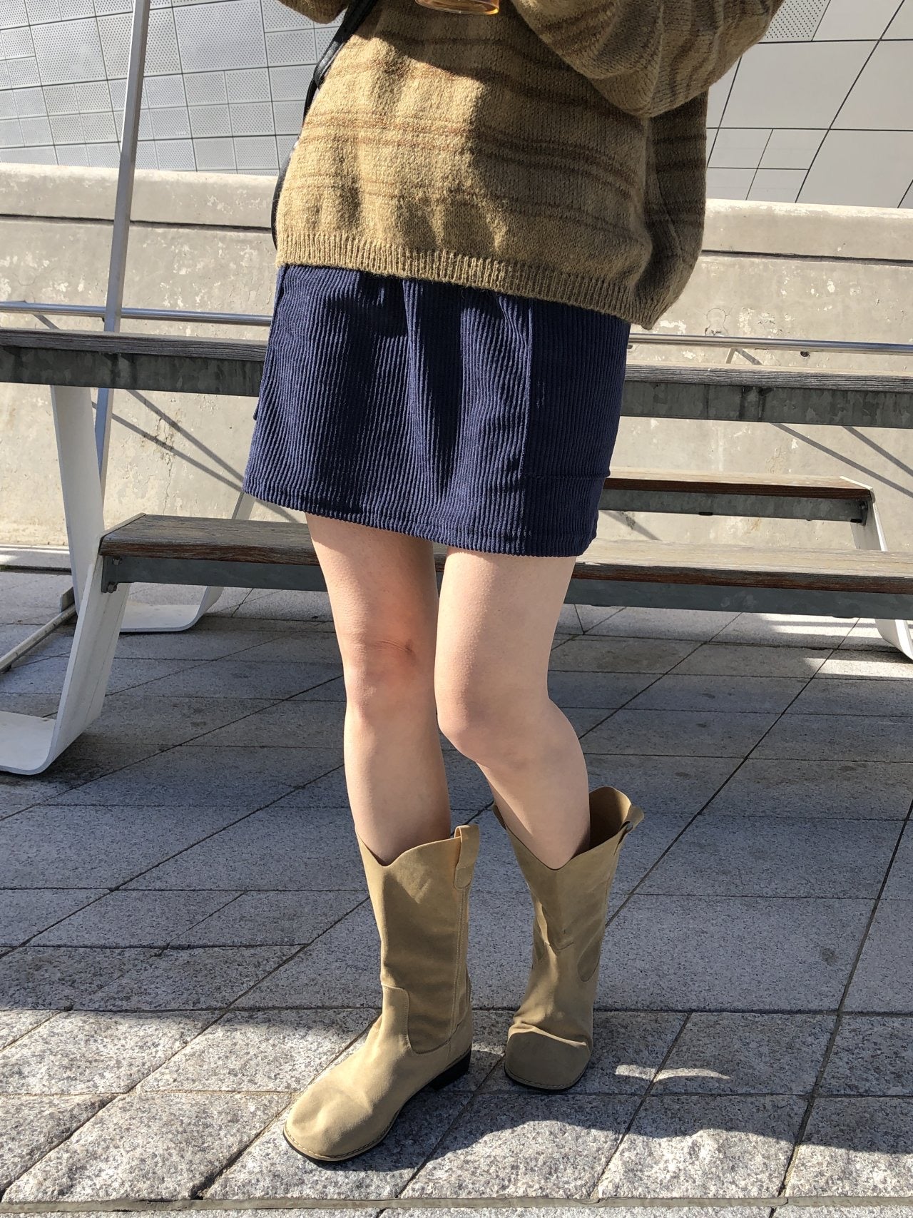 日常燈芯絨短裙