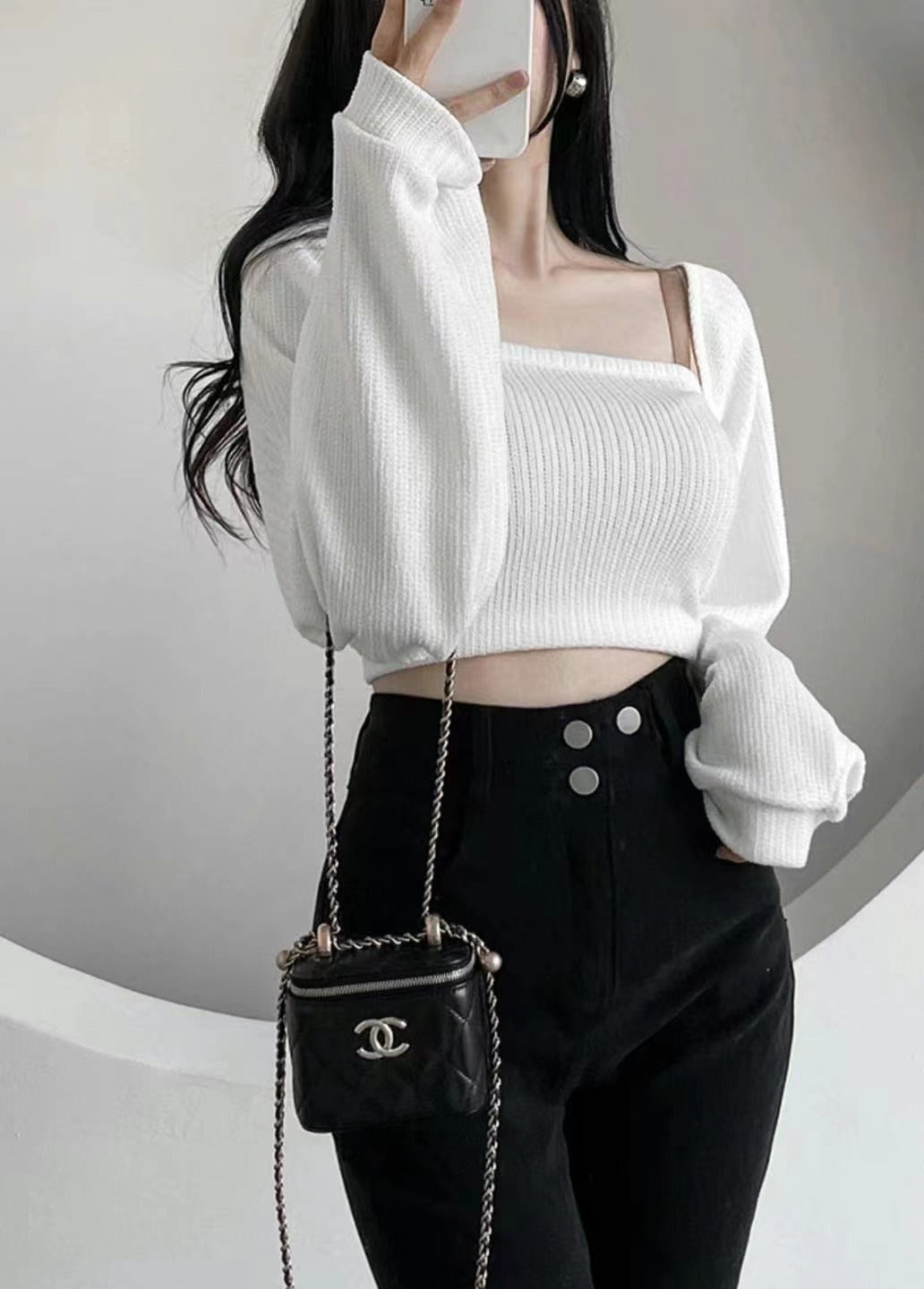 Tube Top Cardigans Set