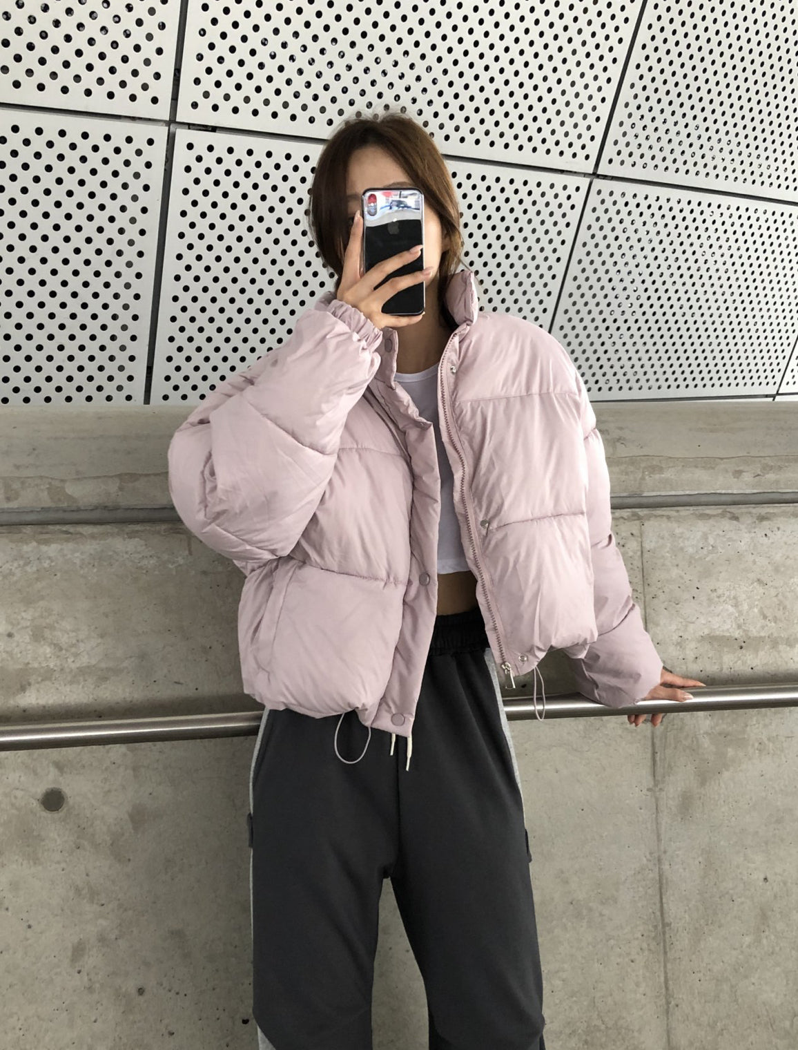 韓系蓬蓬迷你短羽絨