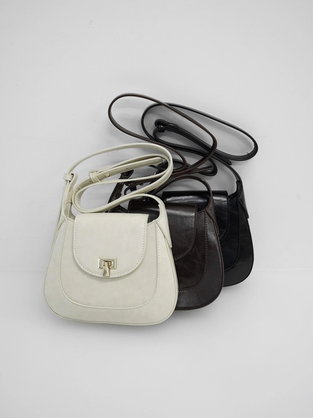 Vintage Mini Leather Saddle Bag