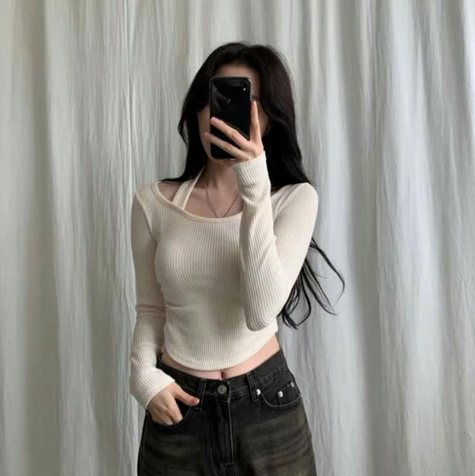 小性感掛脖針織Crop Top