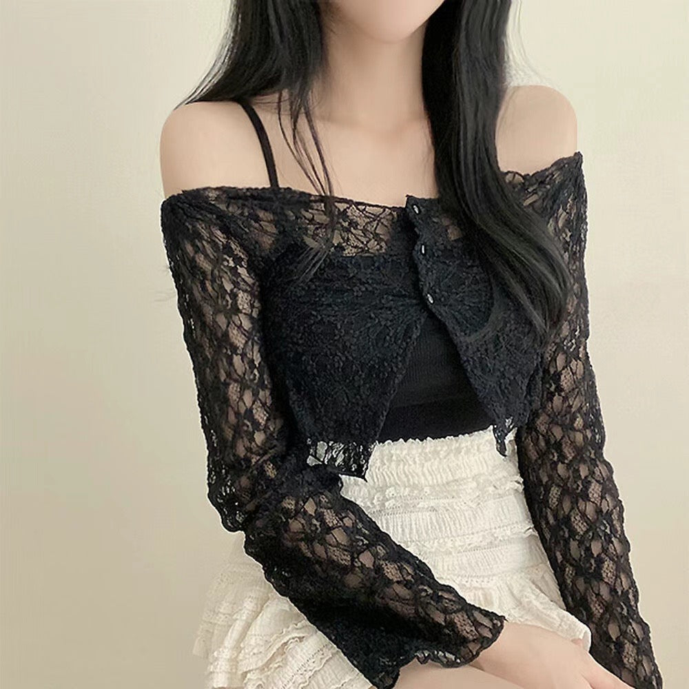 Lace Button Cardigans
