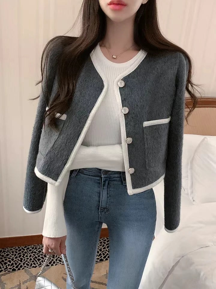高質軟滑毛毛小香風Cardigans
