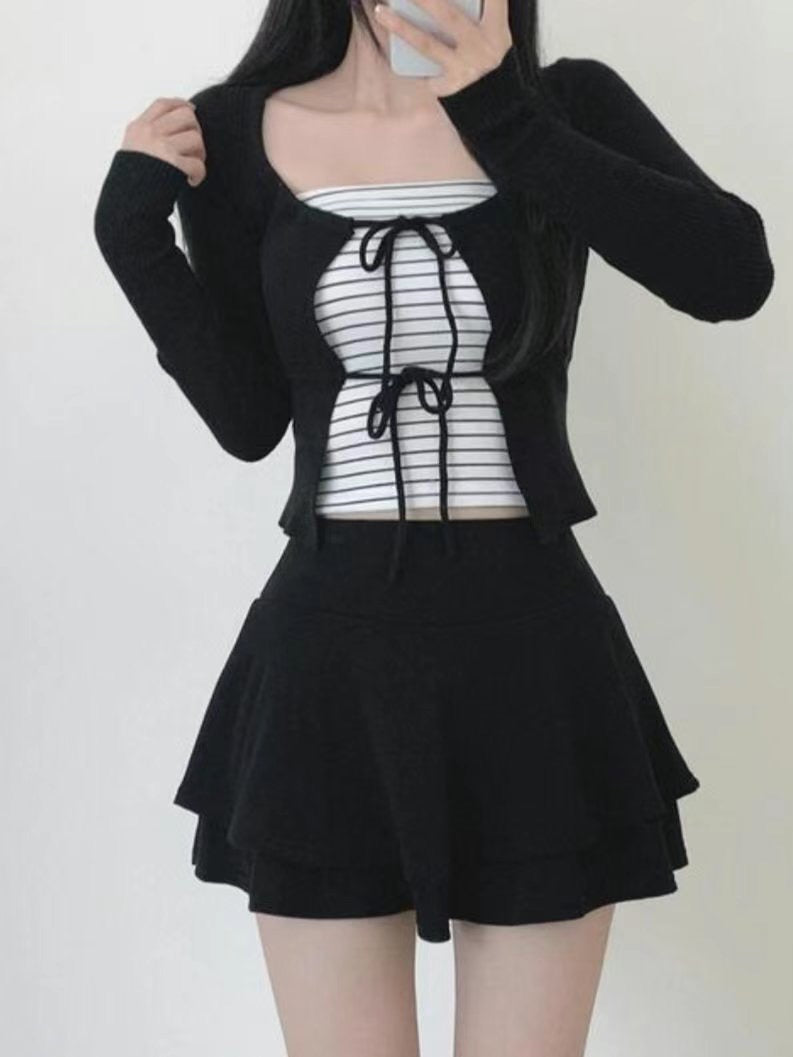 Double Ribbon Cardigans