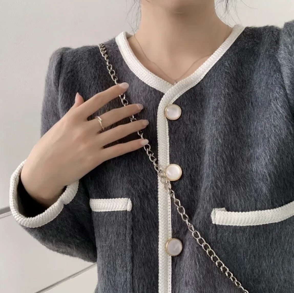 高質軟滑毛毛小香風Cardigans