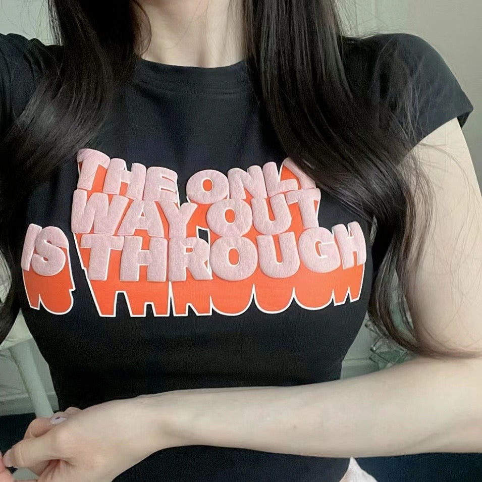 The Only Way高質刺綉立體Tee