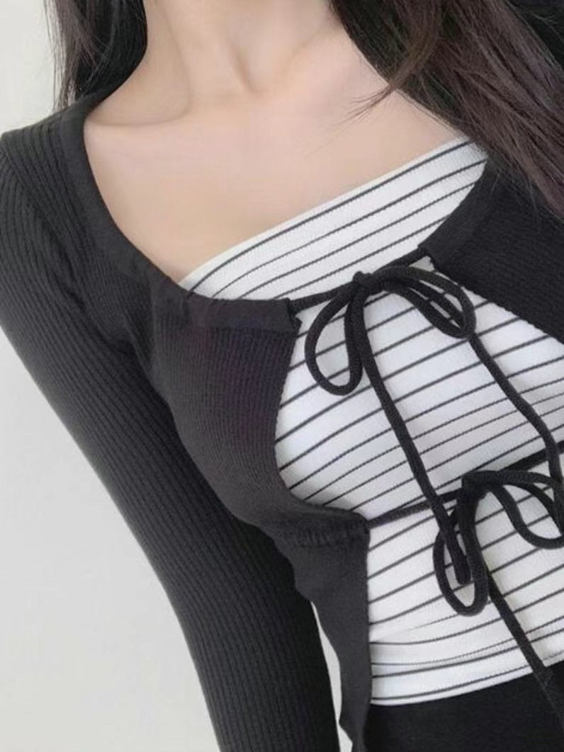 Double Ribbon Cardigans