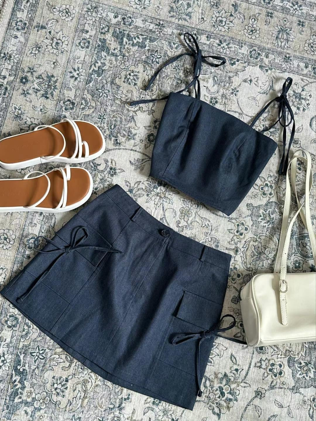 Denim Ribbon Set