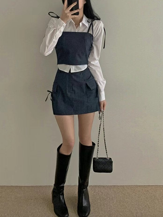 Denim Ribbon Set