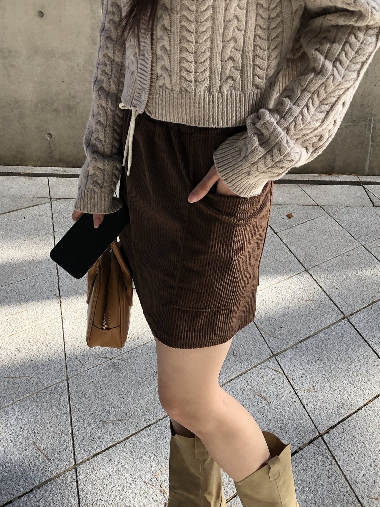 日常燈芯絨短裙