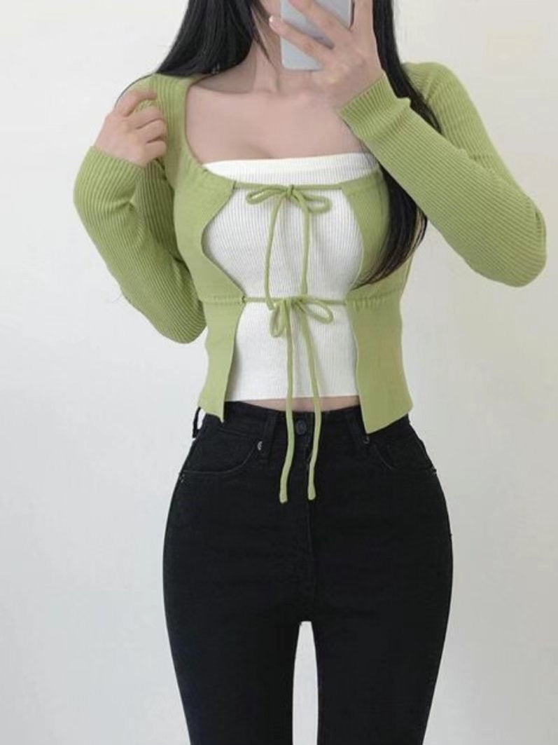 Double Ribbon Cardigans