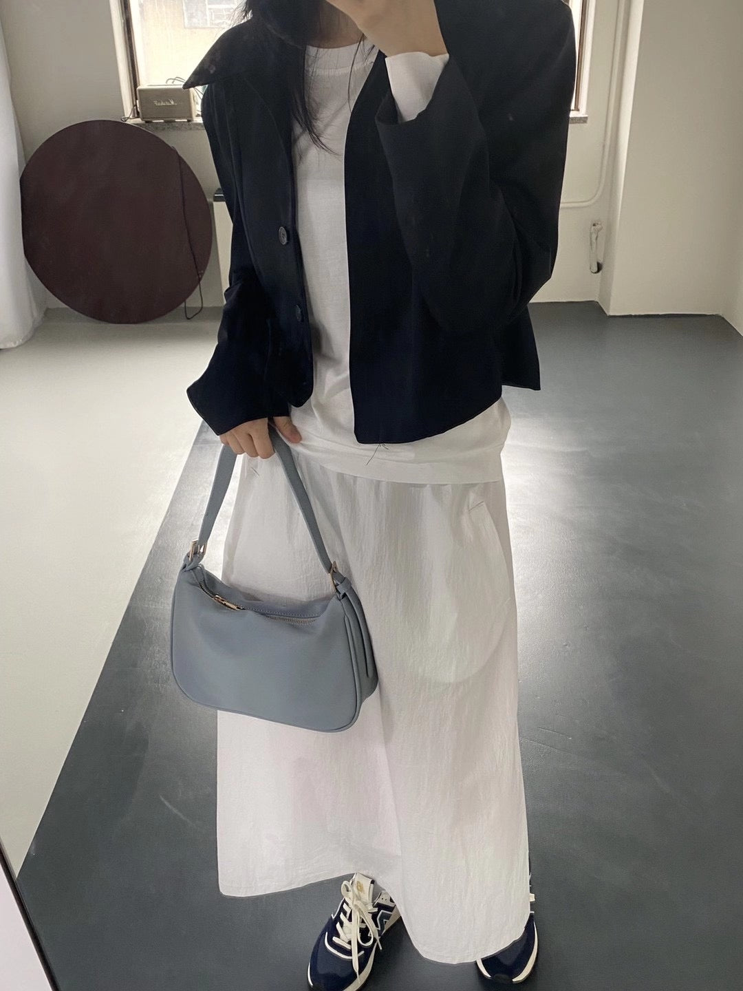 Piko Leather Zip Shoulder Bag