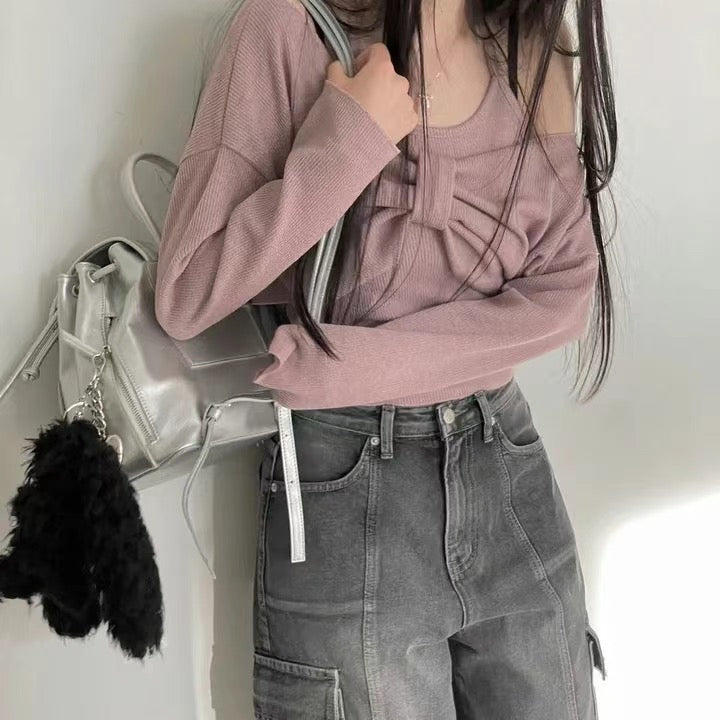 小性感掛脖蝴蝶結Top