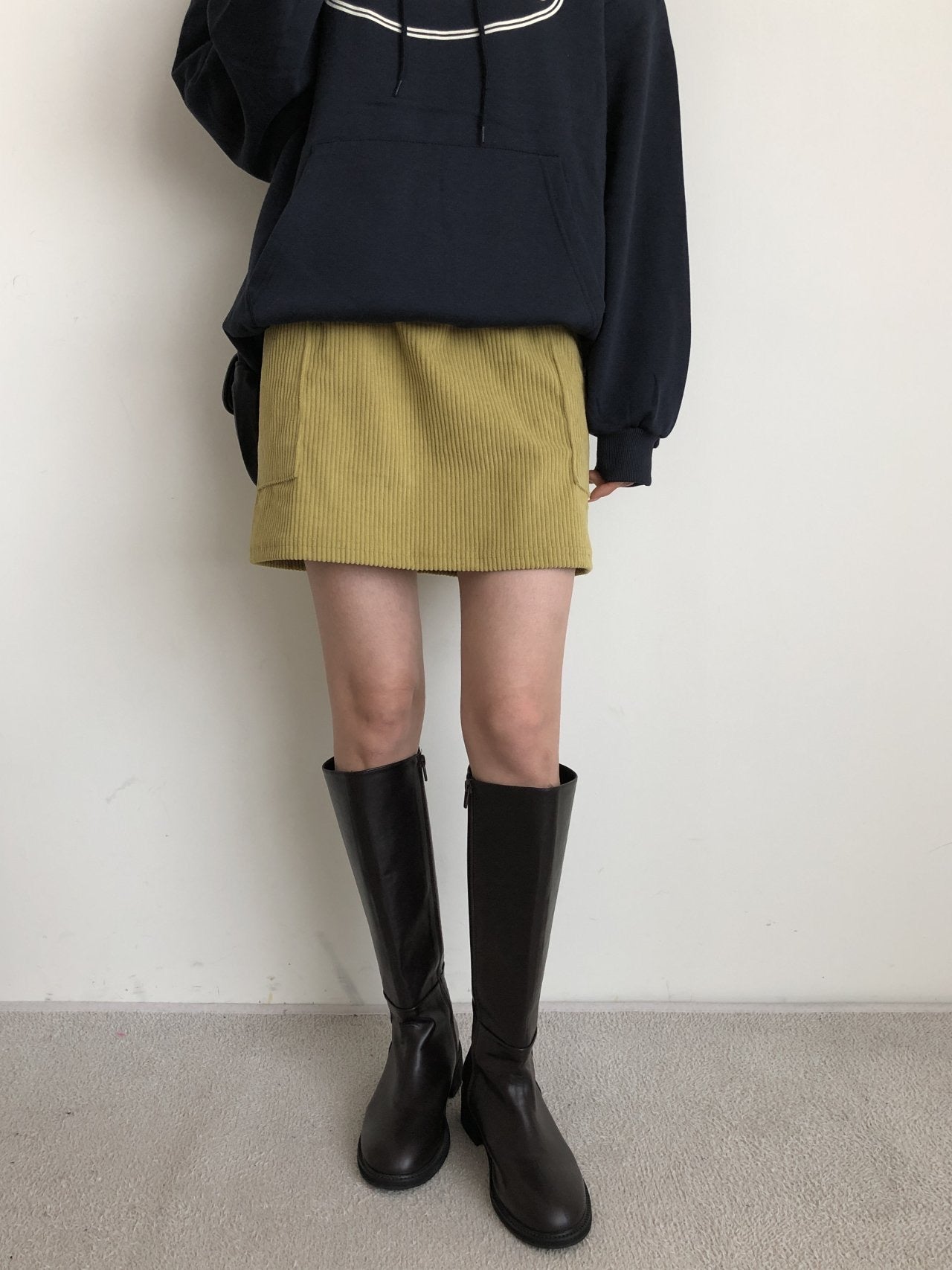 日常燈芯絨短裙
