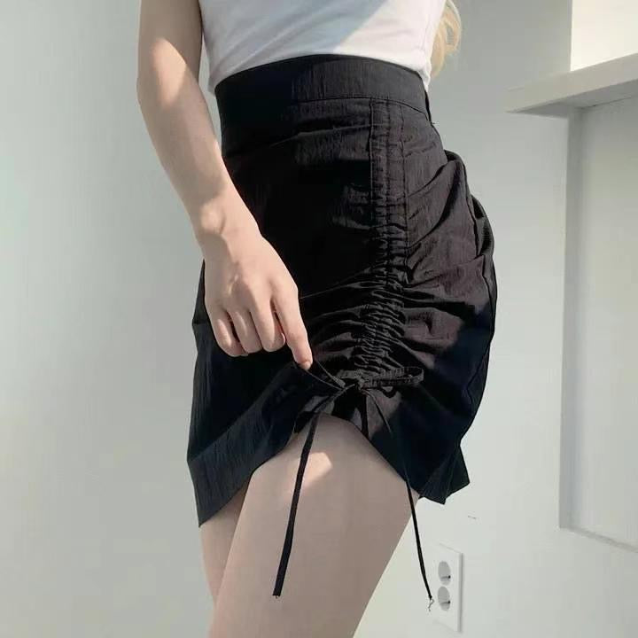 Y2k魚骨辮索帶短裙