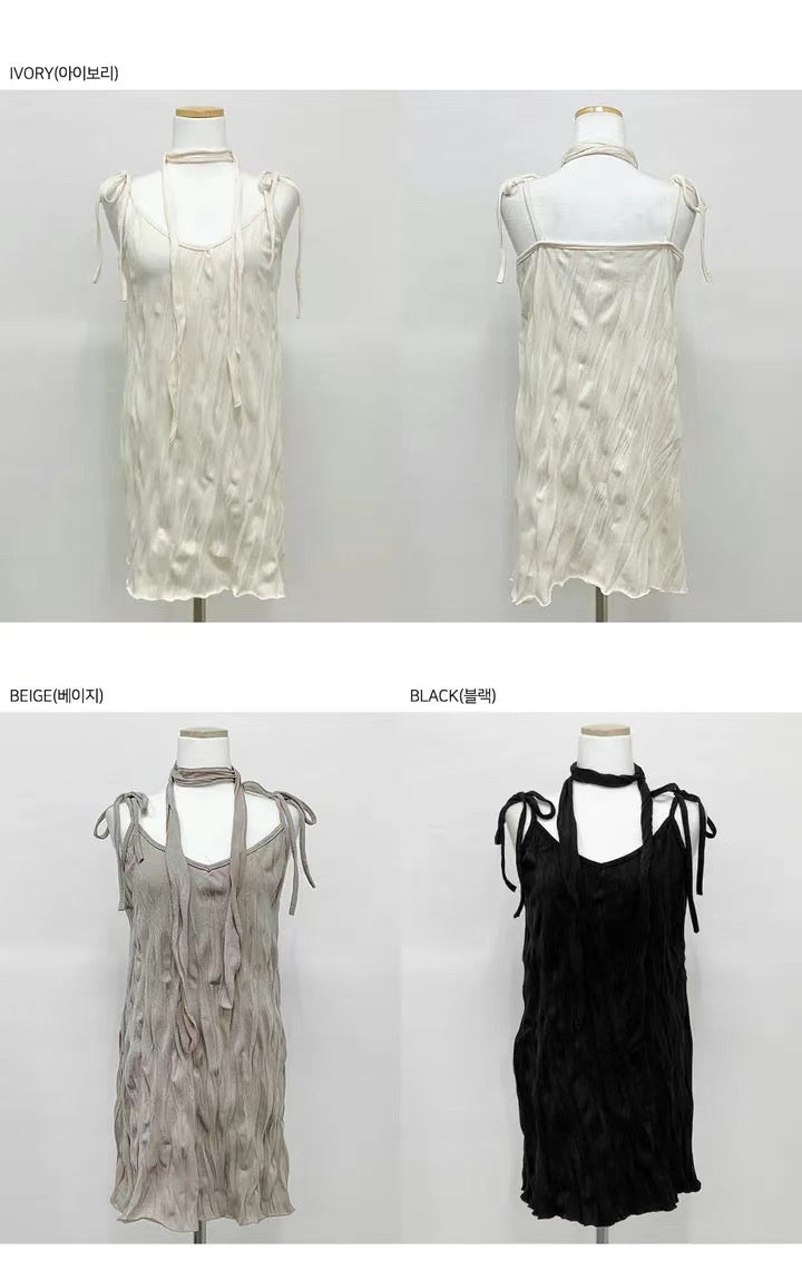 【3色入】吊帶皺皺Ops