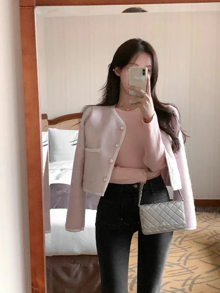高質軟滑毛毛小香風Cardigans