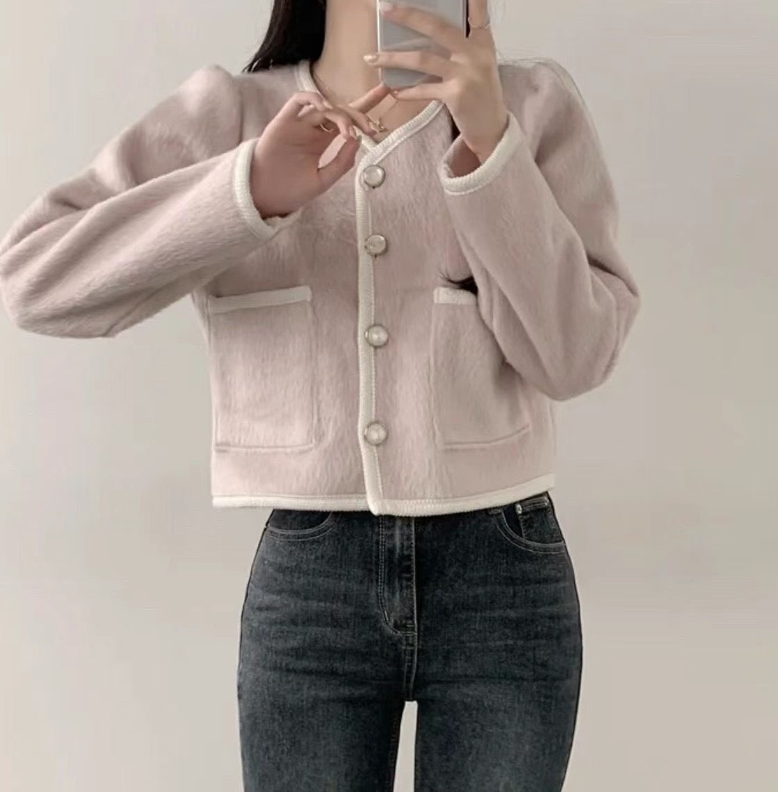 高質軟滑毛毛小香風Cardigans