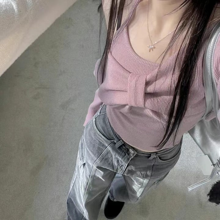 小性感掛脖蝴蝶結Top