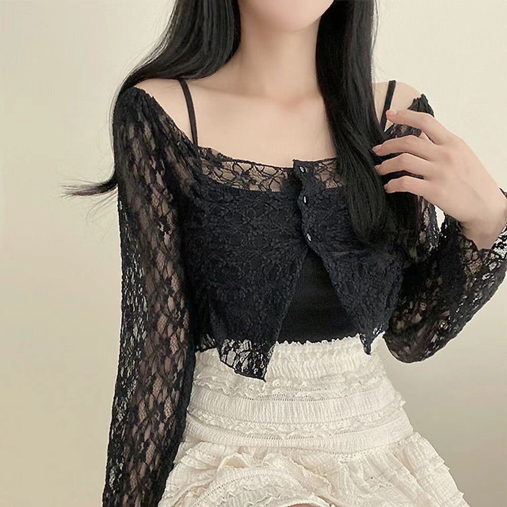 Lace Button Cardigans