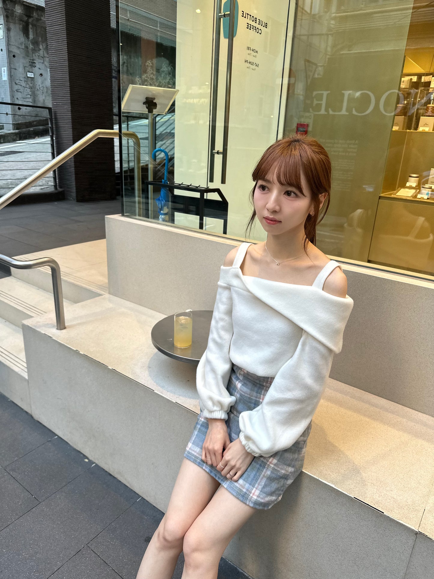 三色格紋短裙