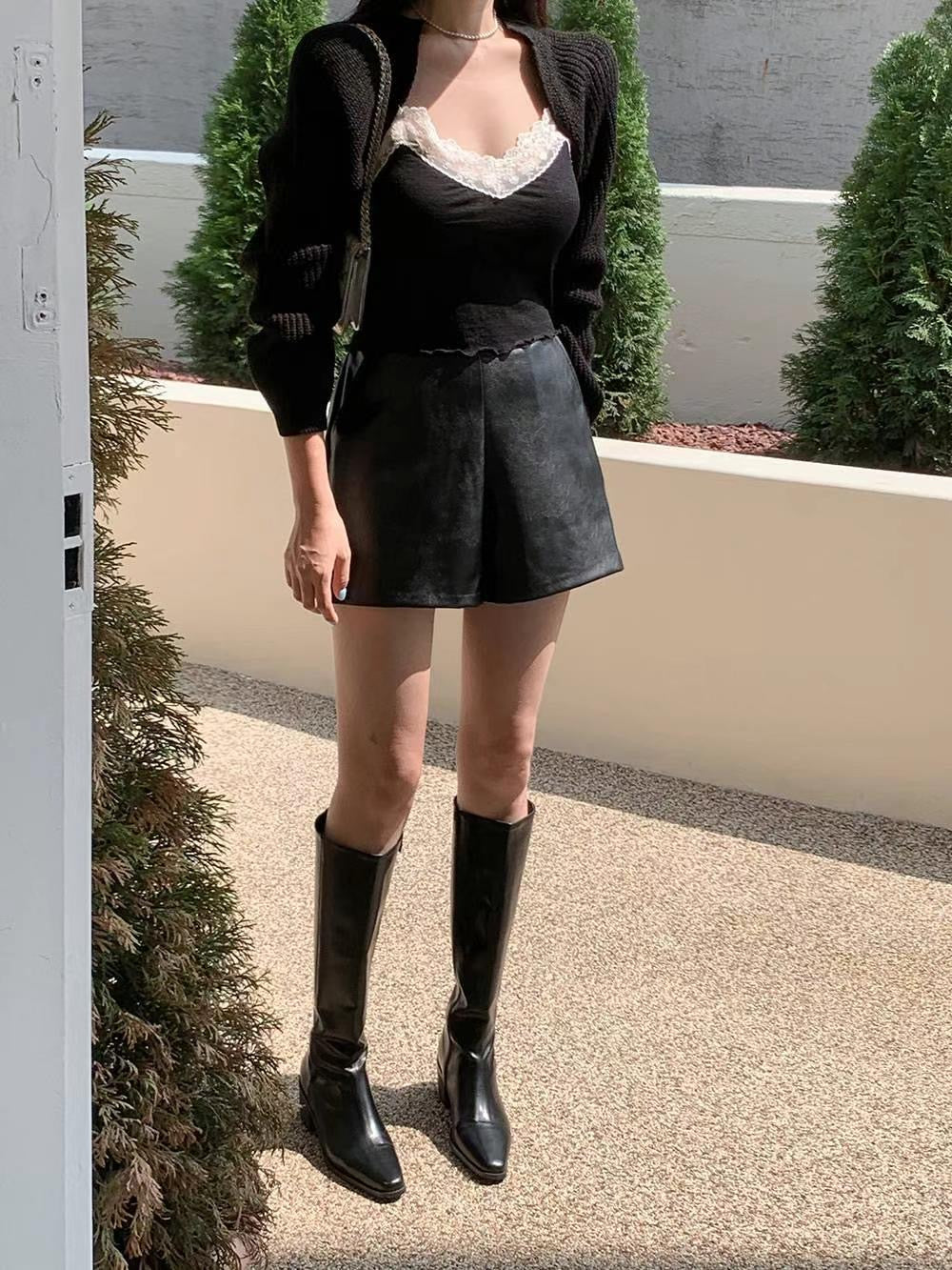 High Waist Leather Pants