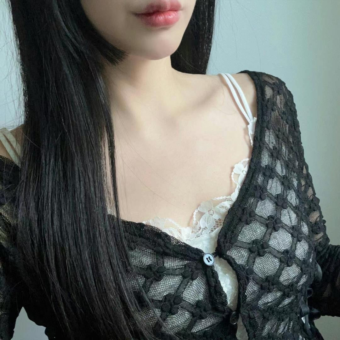 性感甜美蕾絲花花Cardigans