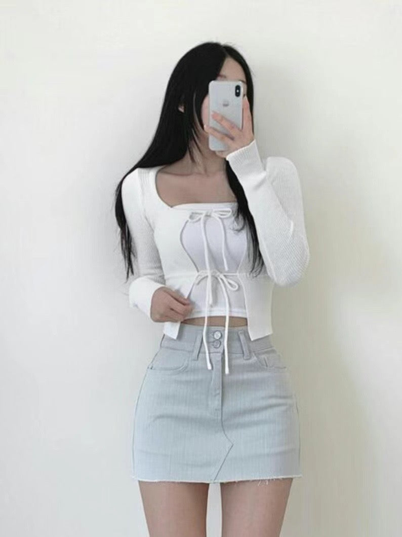 Double Ribbon Cardigans