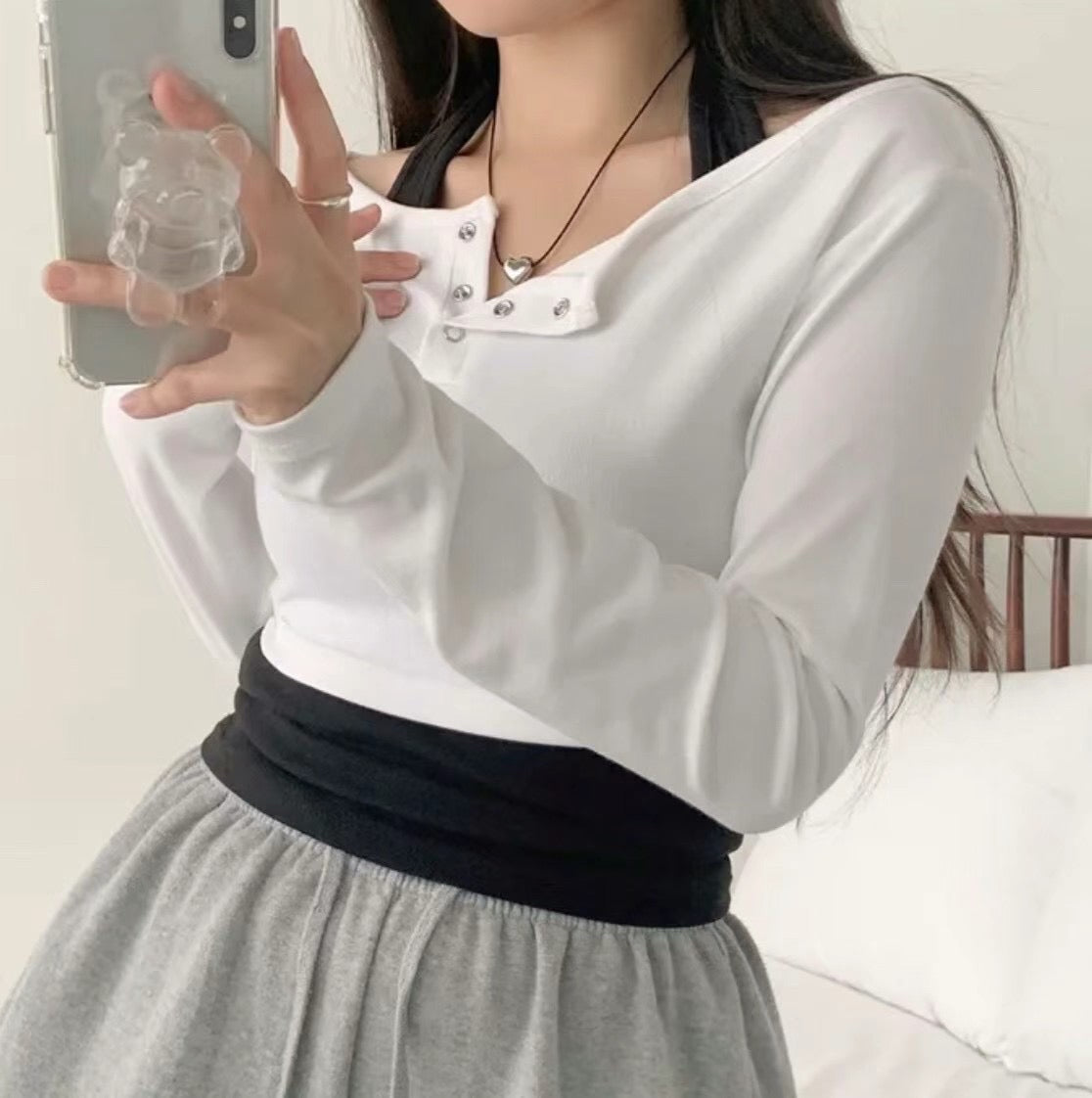 小性感掛頸背心兩件套