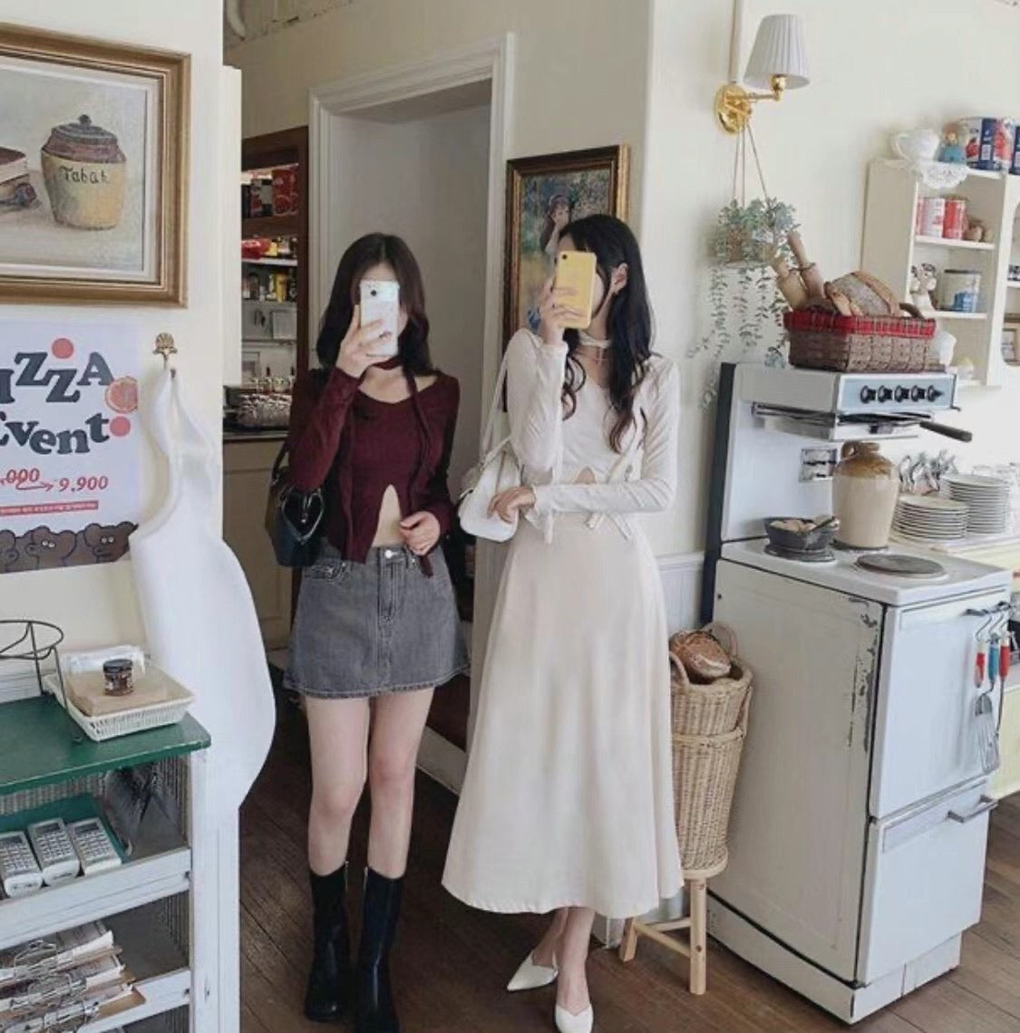 小性感綁頸開衩上衣