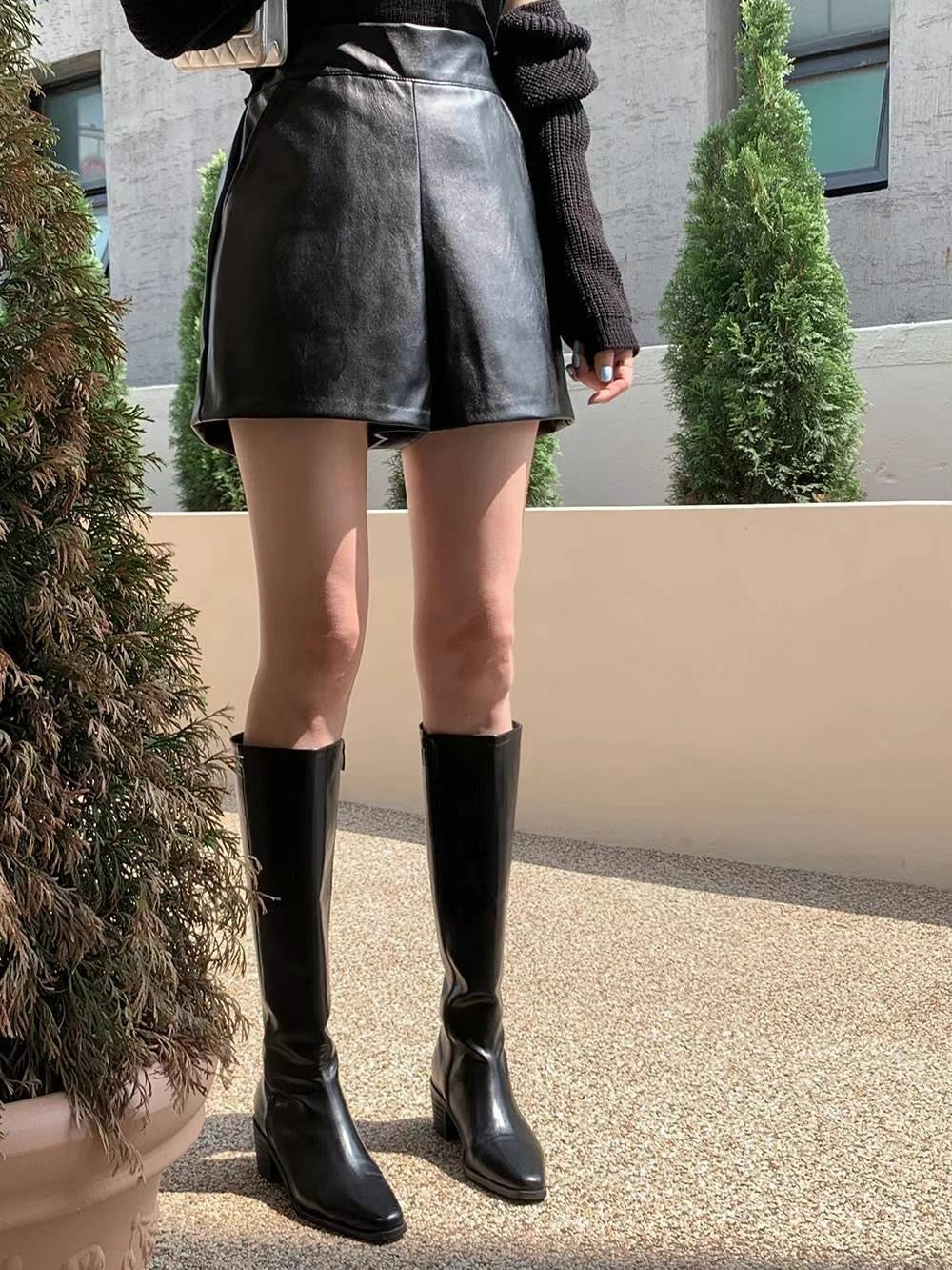 High Waist Leather Pants