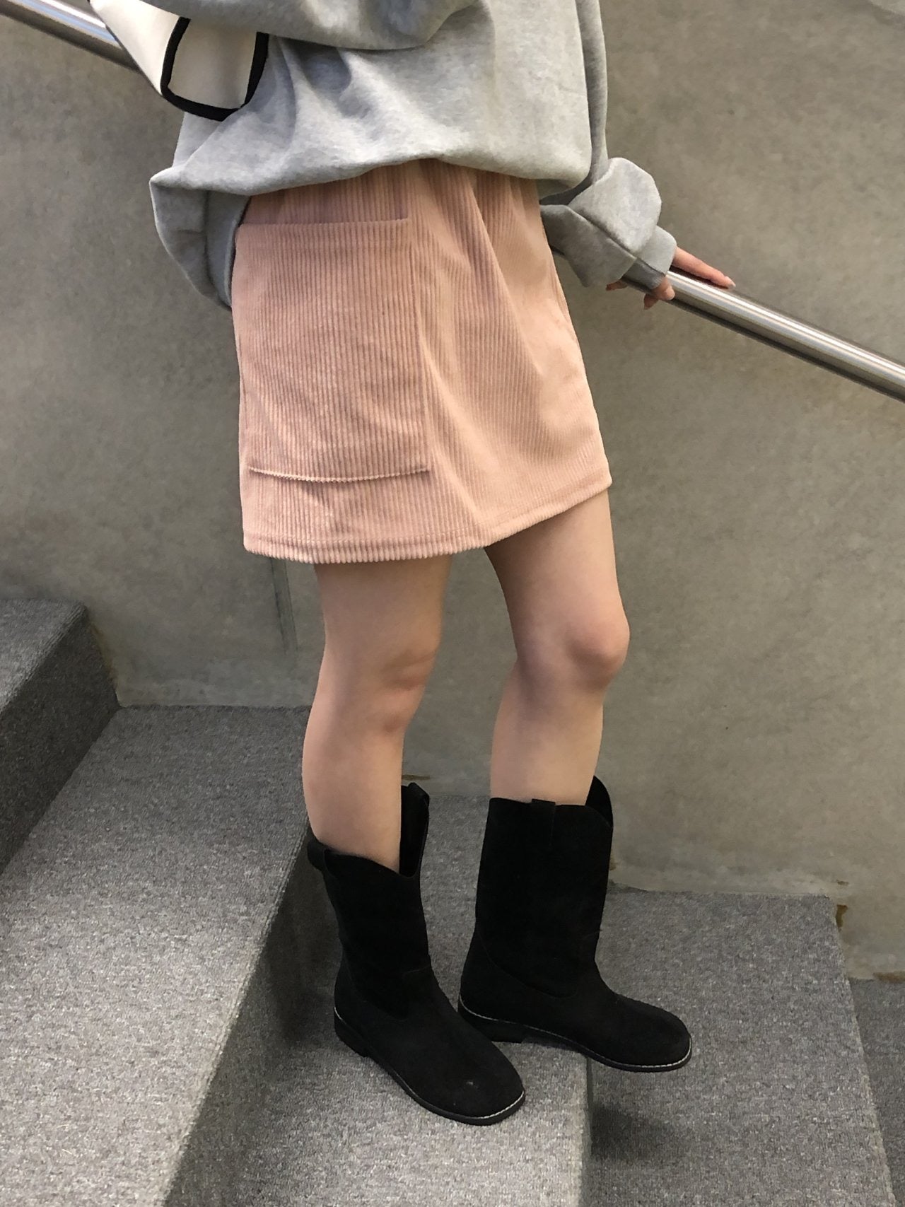 日常燈芯絨短裙