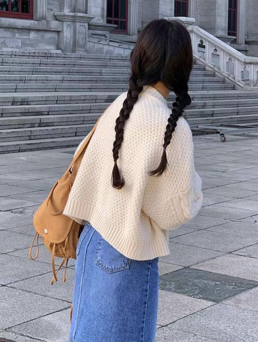 日常必備!! 扭麻花牛角鈕扣Cardigans
