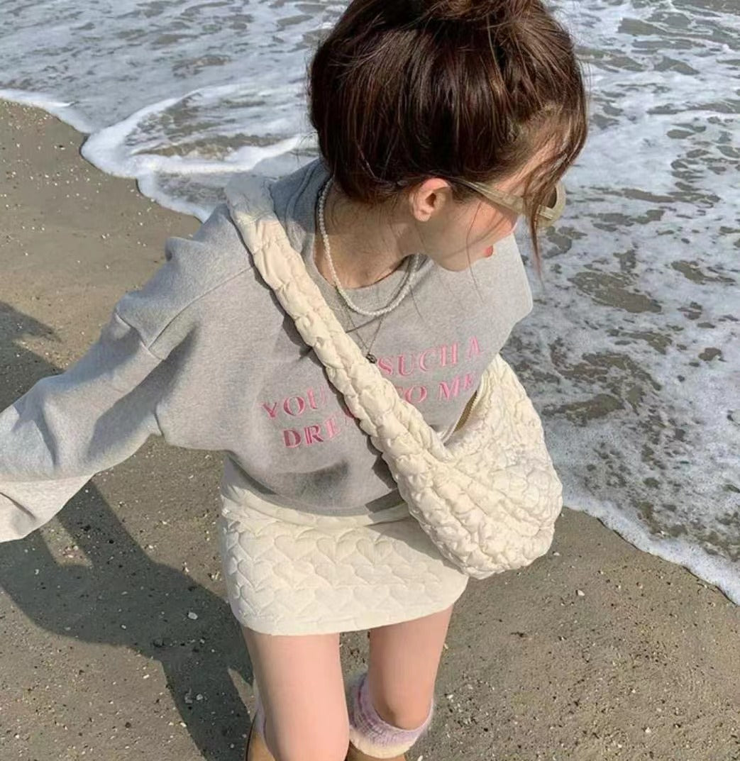 戀人的海🤍立體心心浮雕短裙