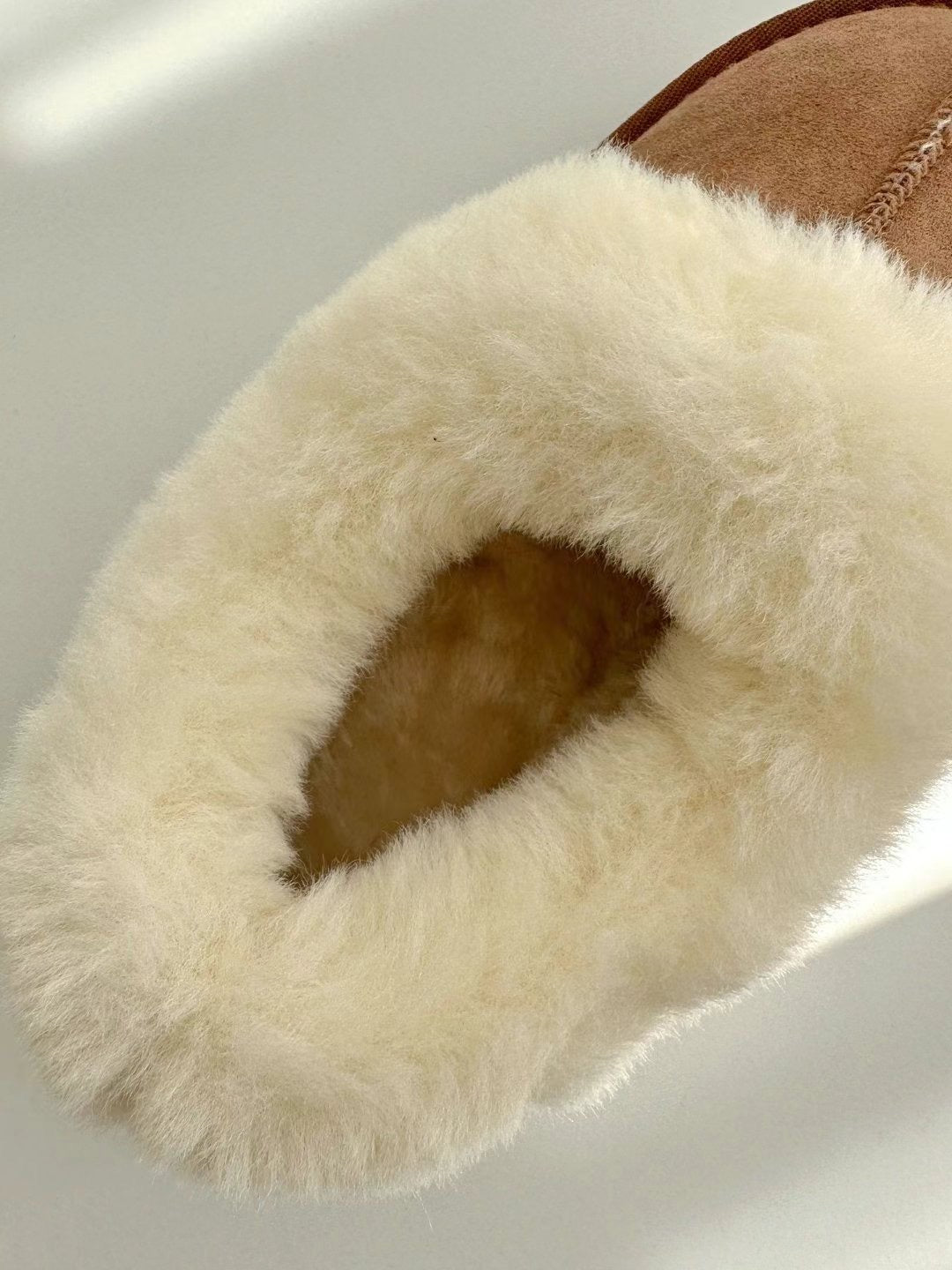 5cm厚底增高!! Cashmere Leather Slipper