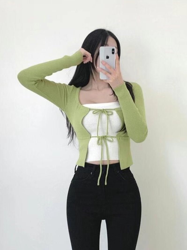 Double Ribbon Cardigans