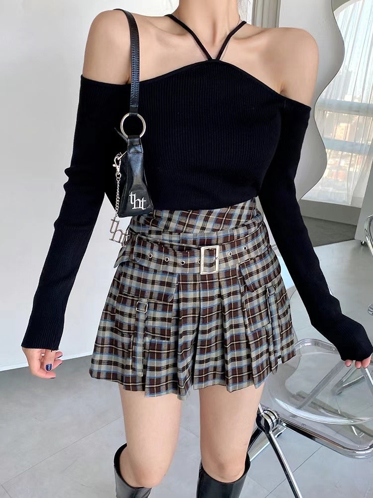 小性感V領掛脖長袖Top