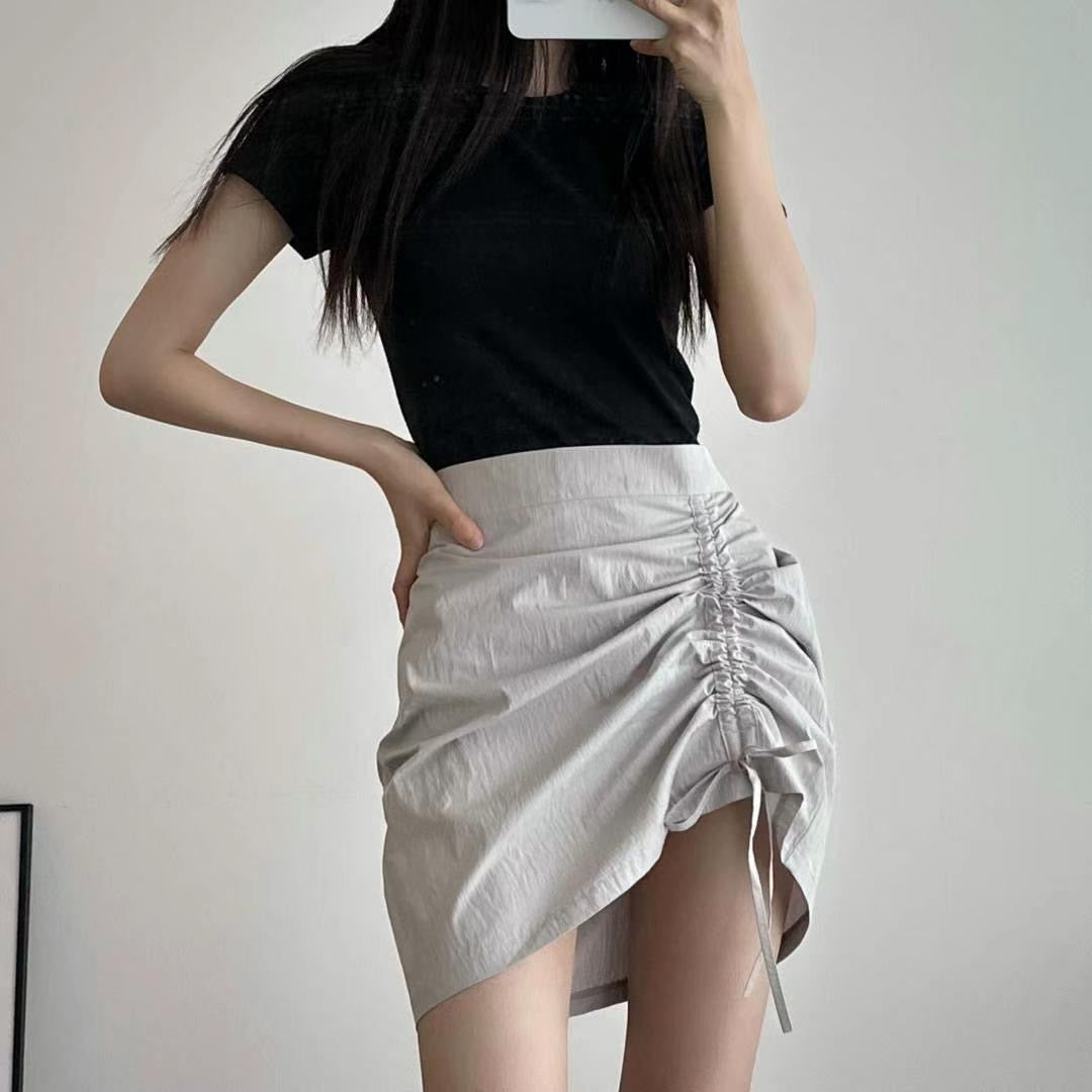 Y2k魚骨辮索帶短裙