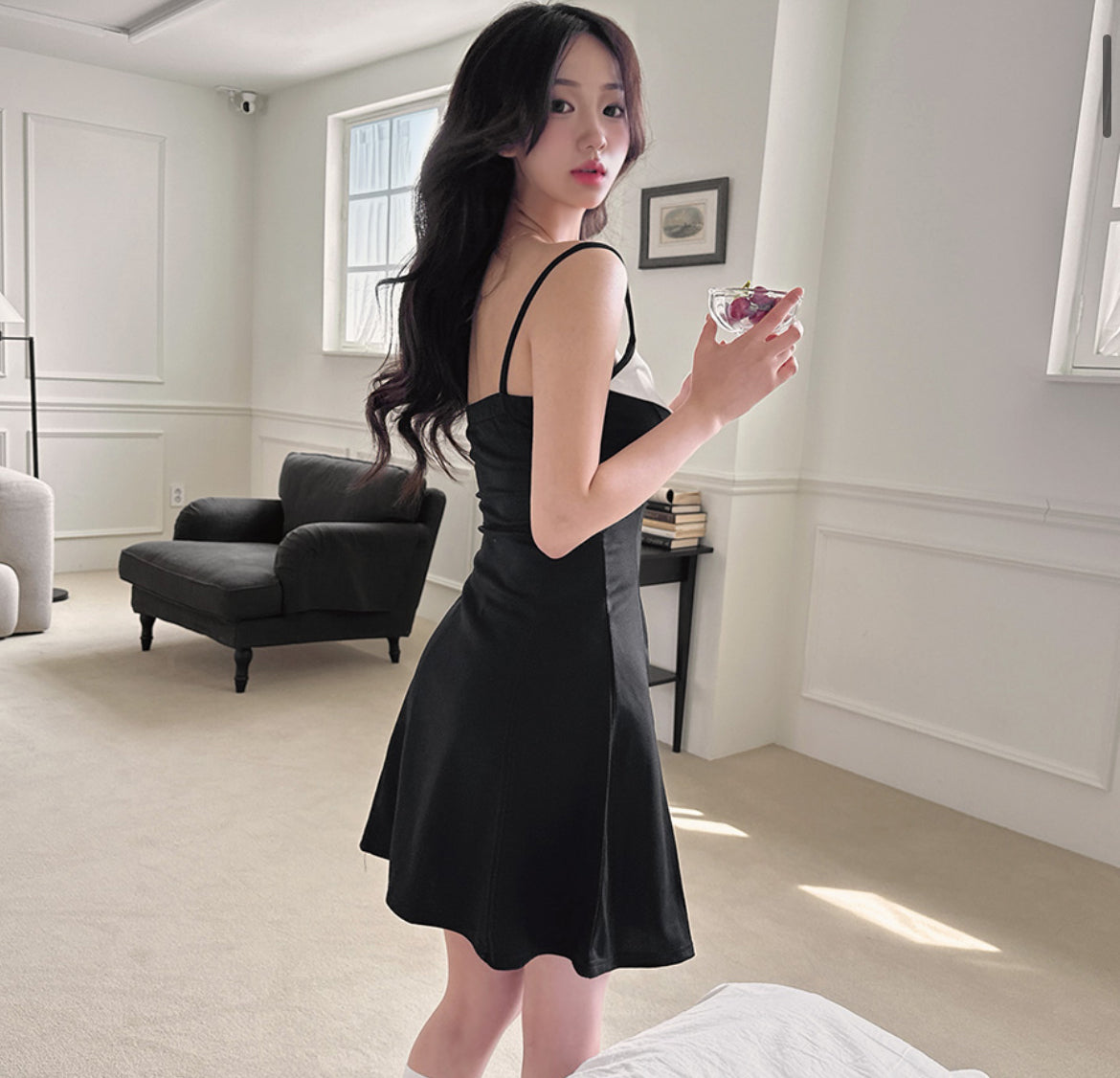 小性感簡約領帶吊帶裙