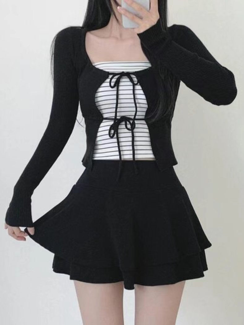 Double Ribbon Cardigans