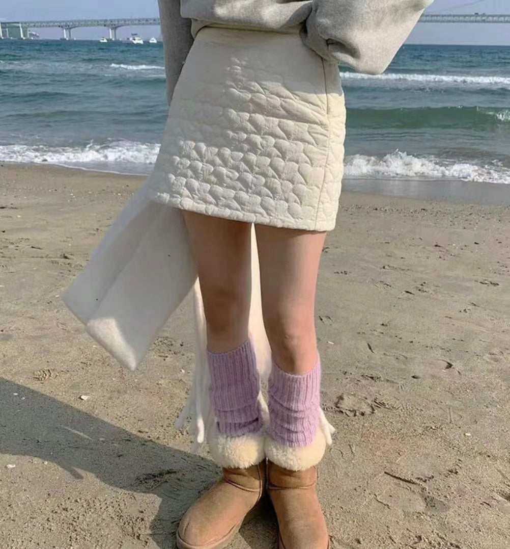 戀人的海🤍立體心心浮雕短裙