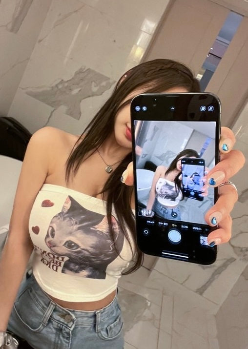 Highteen Cat Tube Top