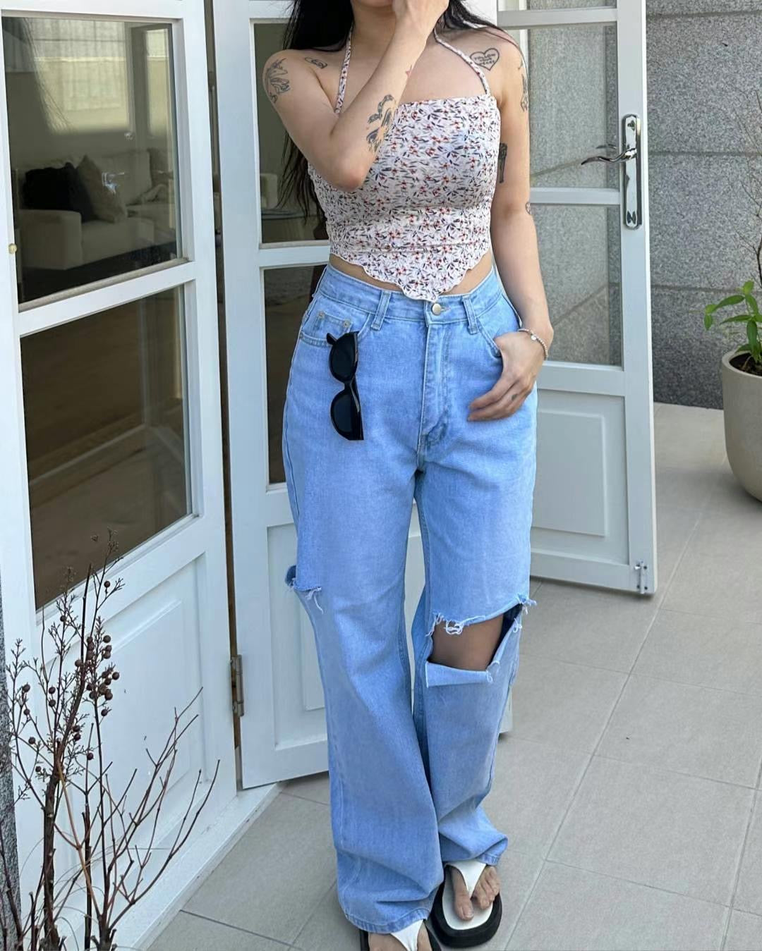 Sia Flower Halter Top