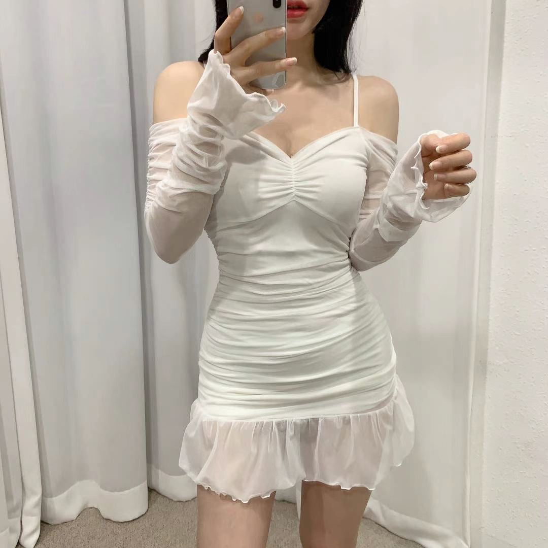 吊帶透視lace魚尾Ops