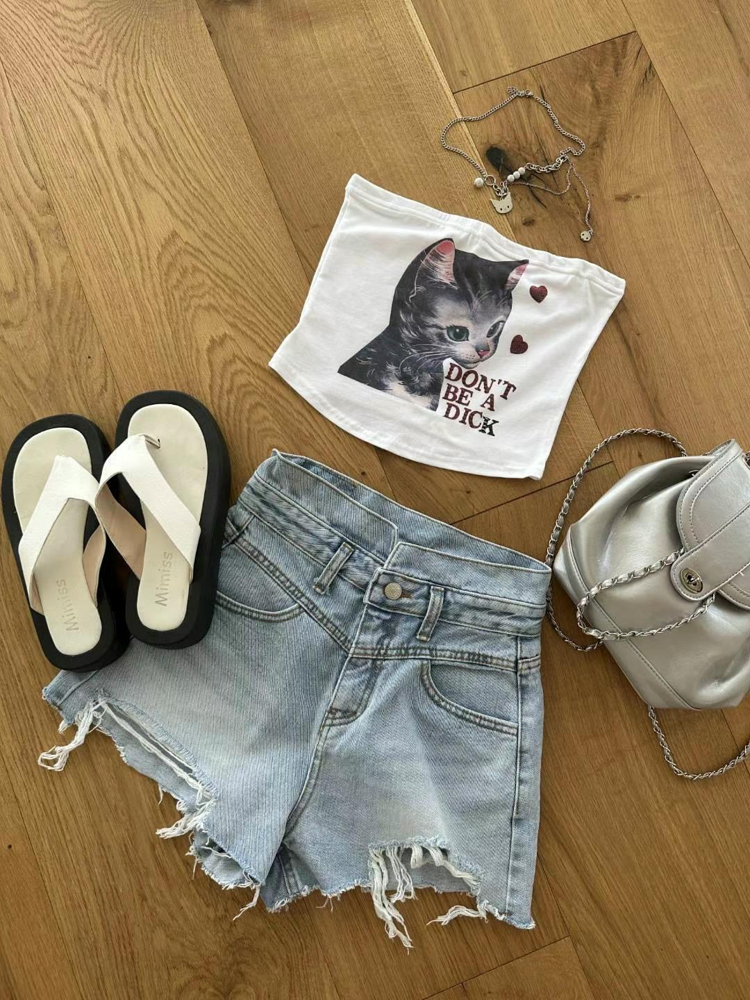 Highteen Cat Tube Top