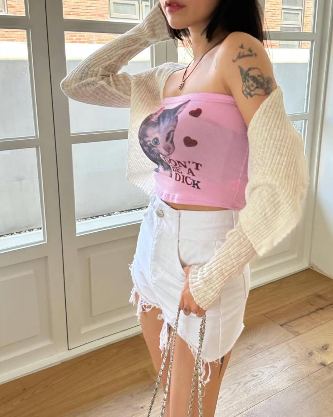 Highteen Cat Tube Top