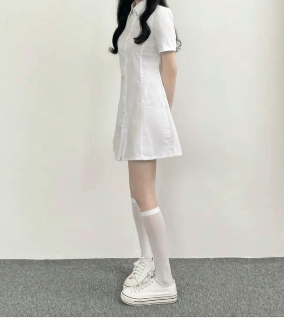 簡約文青風襯衫連身裙